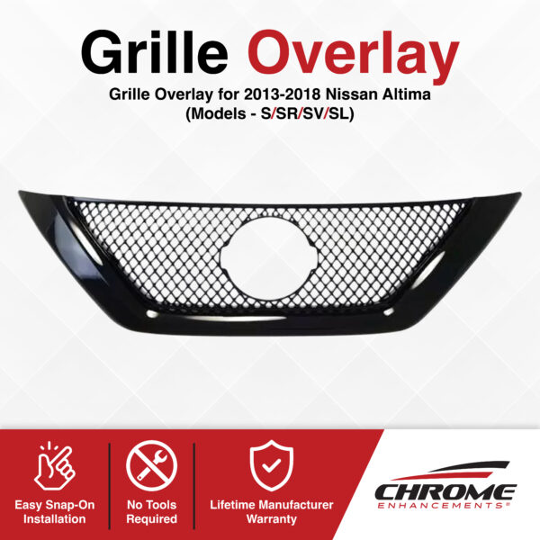 Nissan Altima Chrome Delete Grille Overlay