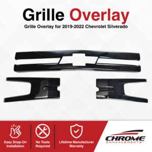 Chevrolet Silverado Chrome Delete Grille Overlay