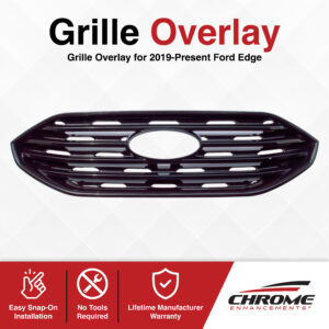 Ford Edge Chrome Delete Grille Overlay