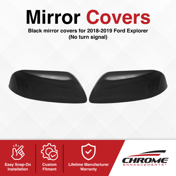 Ford Explorer Chrome Delete Mirror Covers