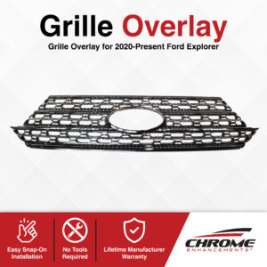 Ford Explorer Chrome Delete Grille Overlay