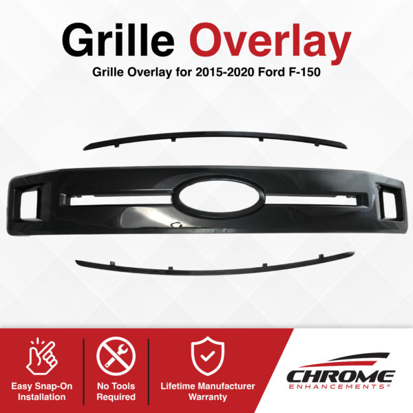 Ford F-150 Chrome Delete Grille Overlay