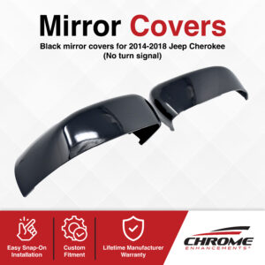 Jeep Cherokee Chrome Delete Mirror Covers