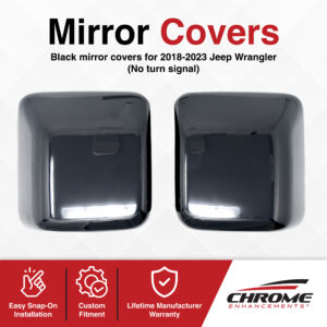 Jeep Wrangler Chrome Delete Mirror Covers