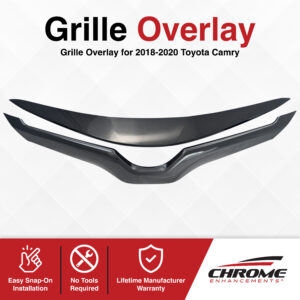 Toyota Camry Chrome Delete Grille Overlay