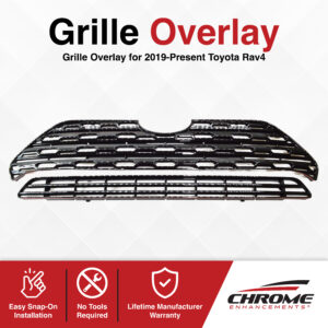 Toyota Rav4 Chrome Delete Grille Overlay